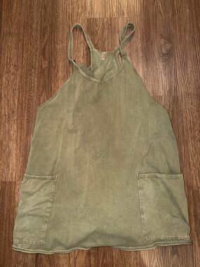 Free People Movement Hot Shot Mini Dress in Army Green Size XS